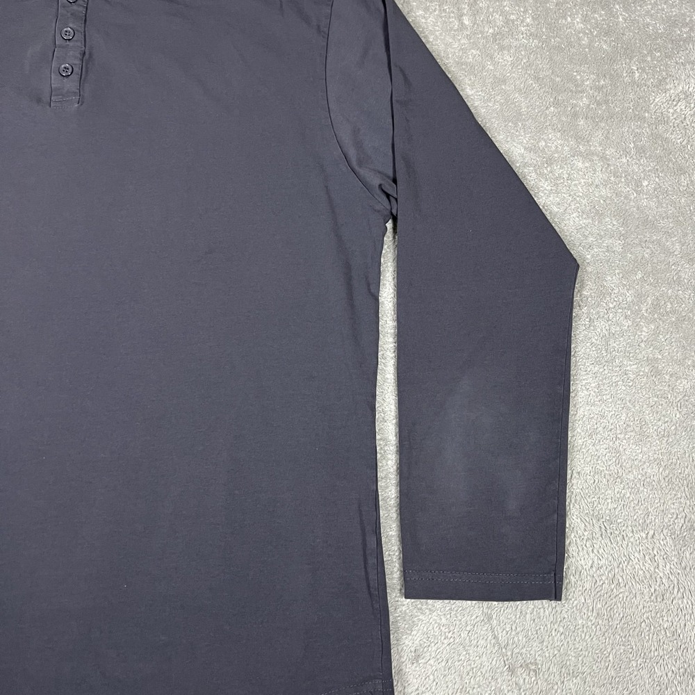 WYR Shirt Mens 2XL Gray Henley Long Sleeve Tee Casual - Picture 6 of 11